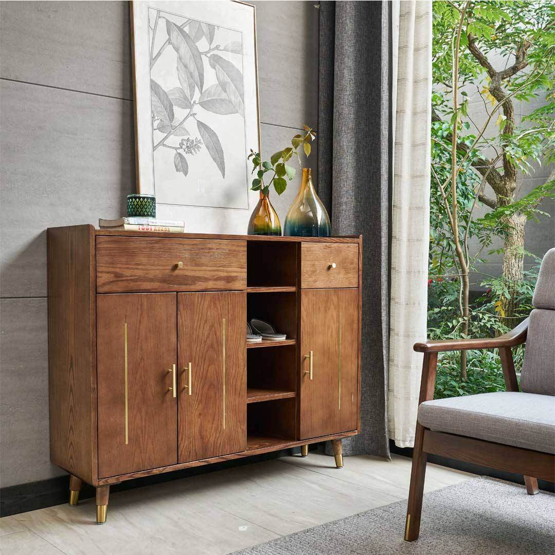 Abigail Ash Wood Shoe Cabinet Singapore