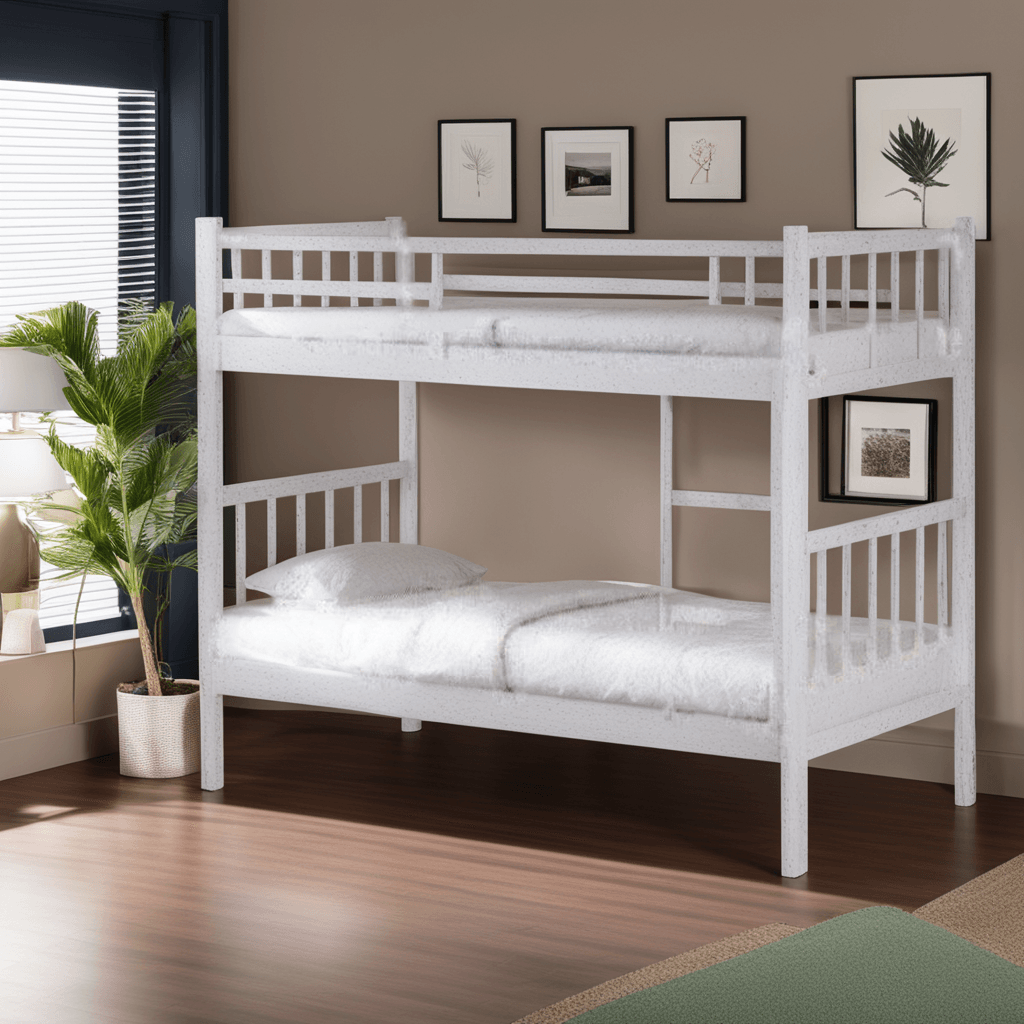 Alondra White Wooden Double Decker Bed Frame Singapore