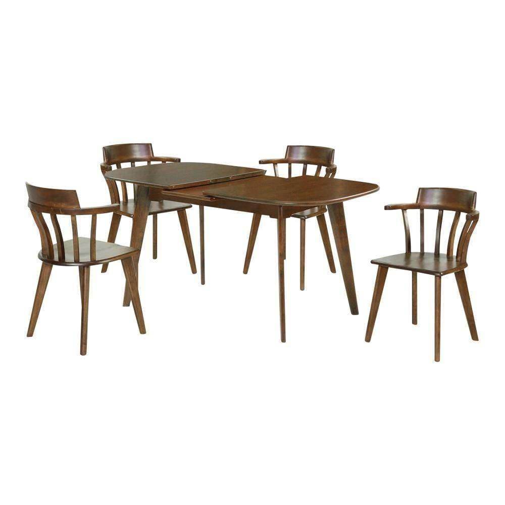 Alvaro Extendable Wooden Dining Set (1+4) Singapore