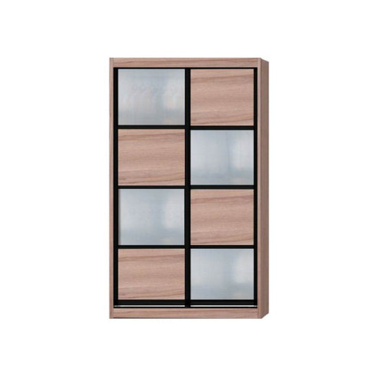 Angelina Modular Wardrobe (Light Oak with Frosted Glass) Singapore