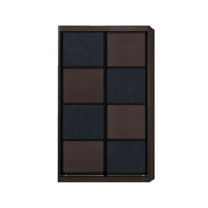 Angelina Modular Wardrobe (Walnut with Black Glass) Singapore