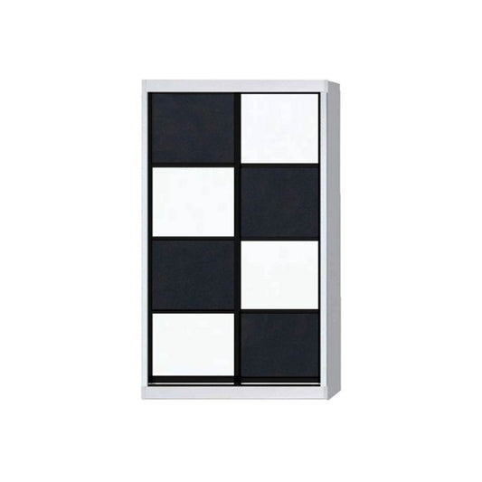 Angelina Modular Wardrobe (White with Black Glass) Singapore