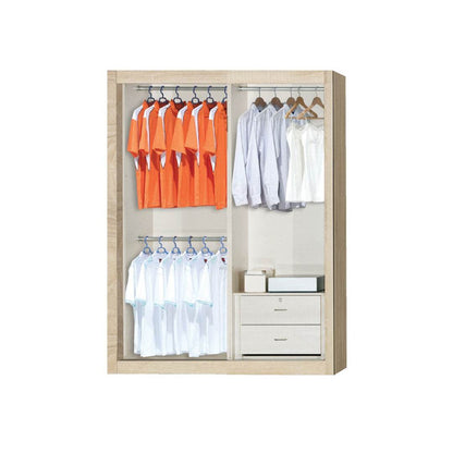 Angelina Modular Wardrobe (White with Black Glass) Singapore