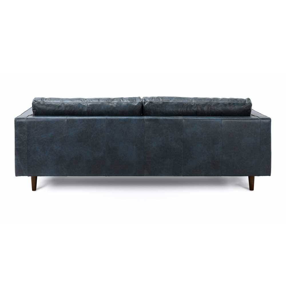 Ashla Blue Faux Leather Sofa Singapore