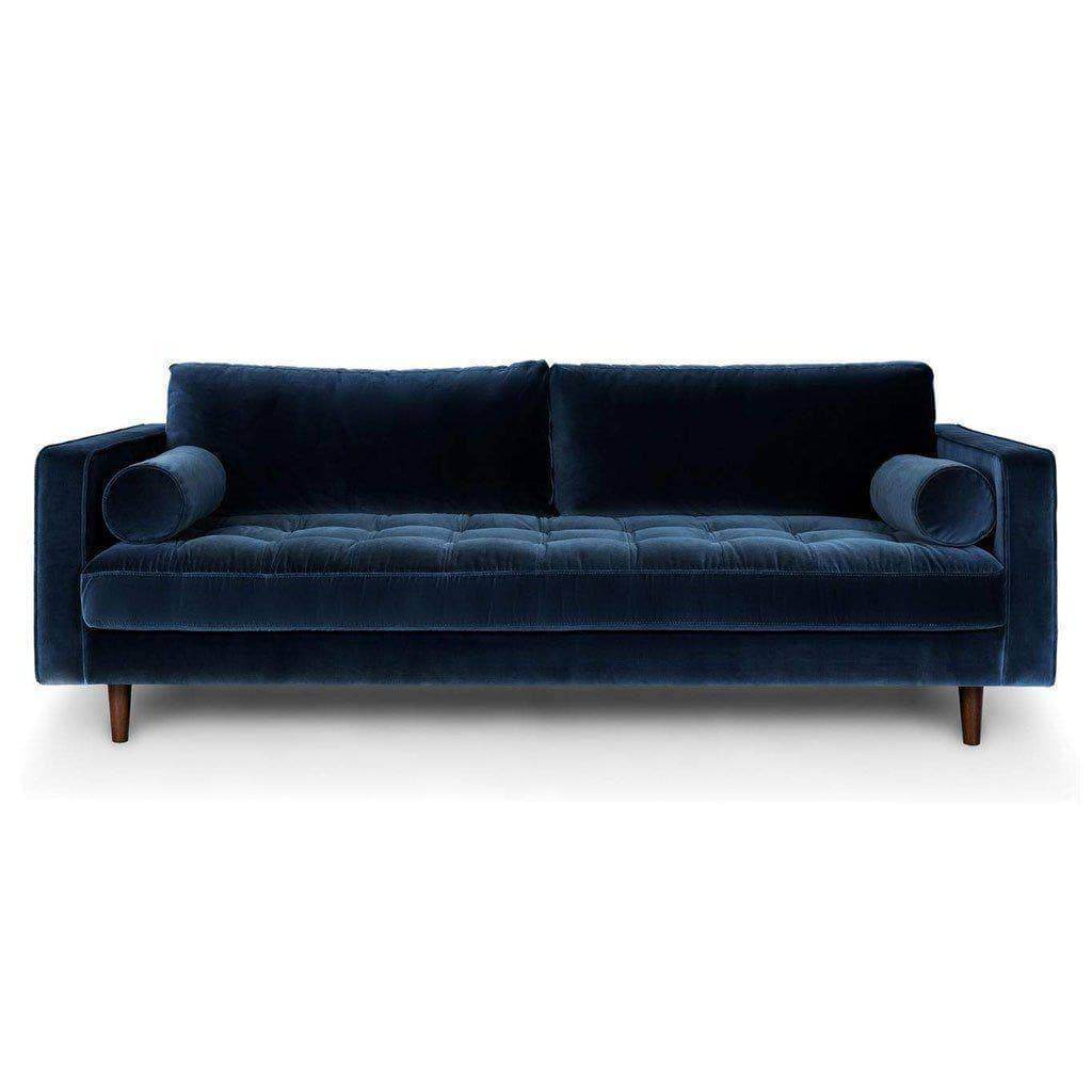 Ashla Blue Velvet Fabric Sofa Singapore