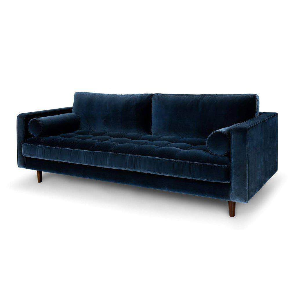 Ashla Blue Velvet Fabric Sofa Singapore