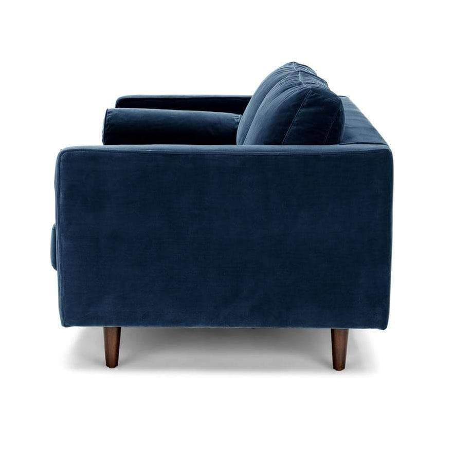 Ashla Blue Velvet Fabric Sofa Singapore