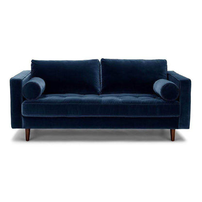 Ashla Blue Velvet Fabric Sofa Singapore