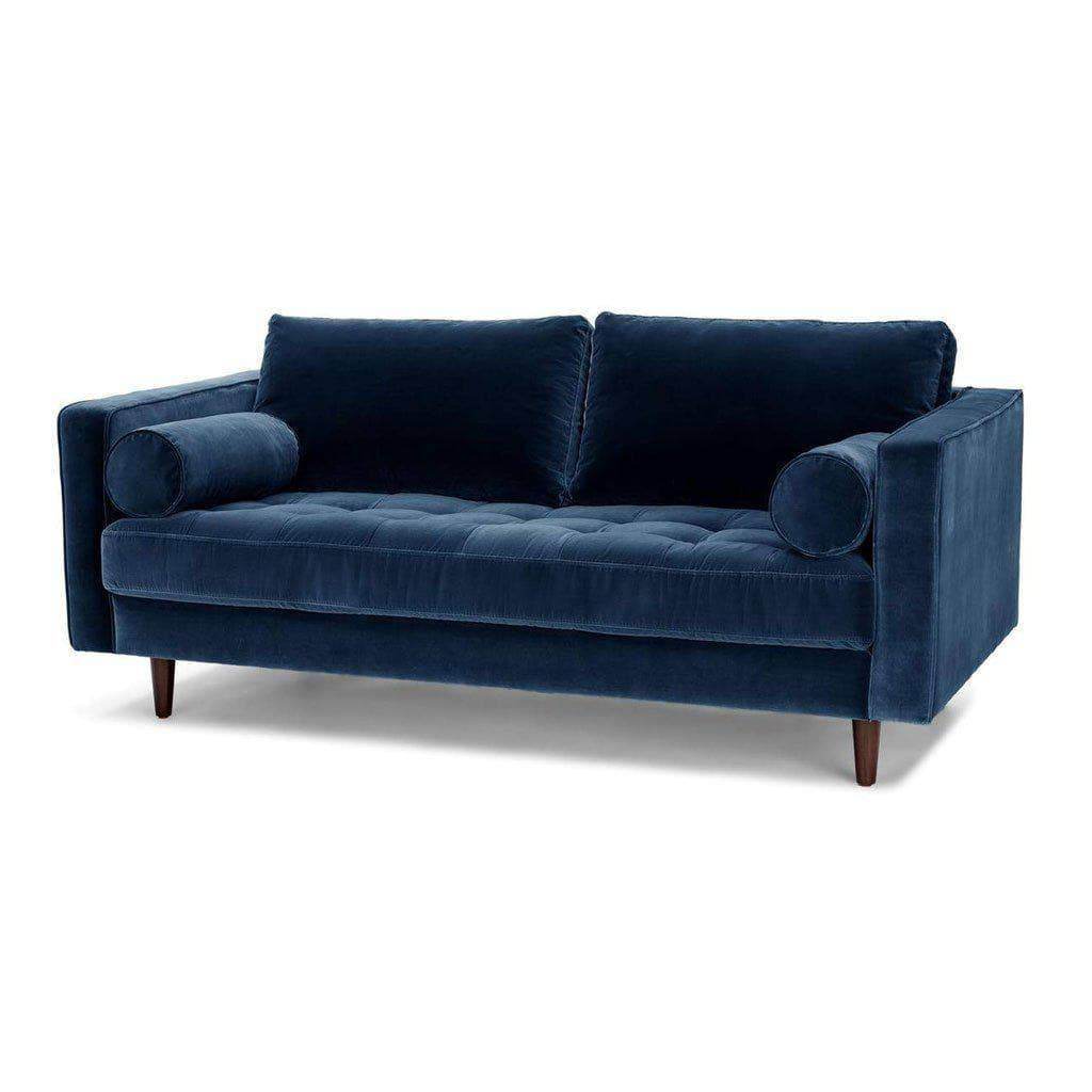 Ashla Blue Velvet Fabric Sofa Singapore