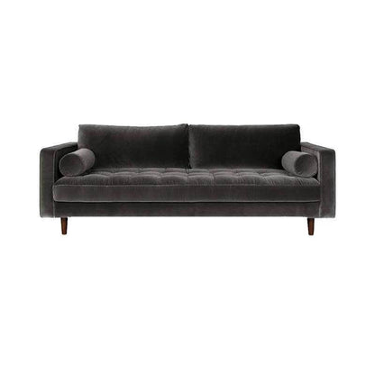 Ashla Grey Velvet Fabric Sofa Singapore