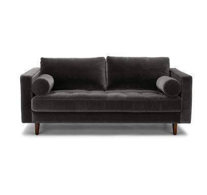 Ashla Grey Velvet Fabric Sofa Singapore