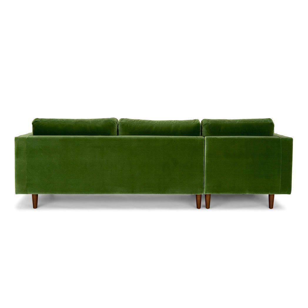 Ashla L-Shape Green Velvet Fabric Sofa Singapore