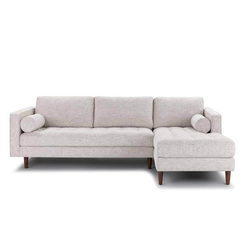 Ashla L-Shape Grey Fabric Sofa Singapore