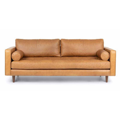 Ashla Light Brown Faux Leather Sofa Singapore