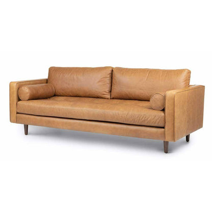 Ashla Light Brown Faux Leather Sofa Singapore