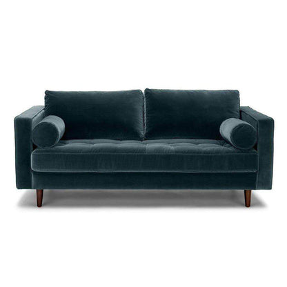 Ashla Petrol Velvet Fabric Sofa Singapore