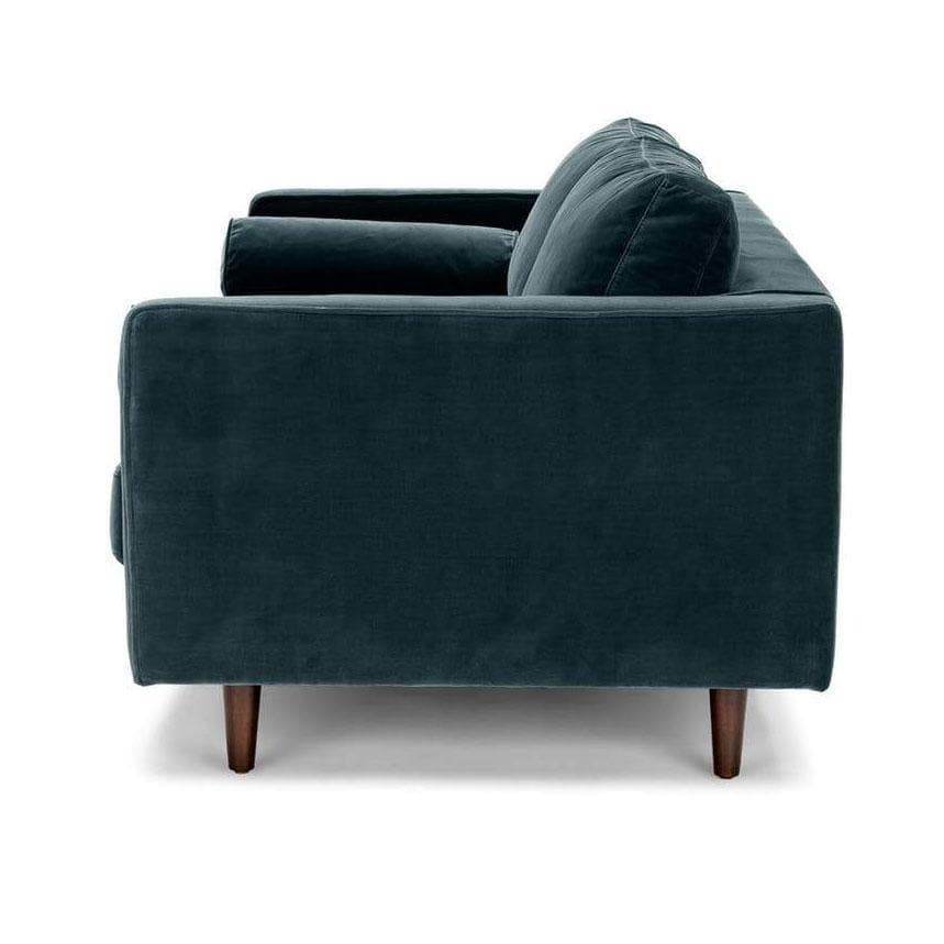 Ashla Petrol Velvet Fabric Sofa Singapore