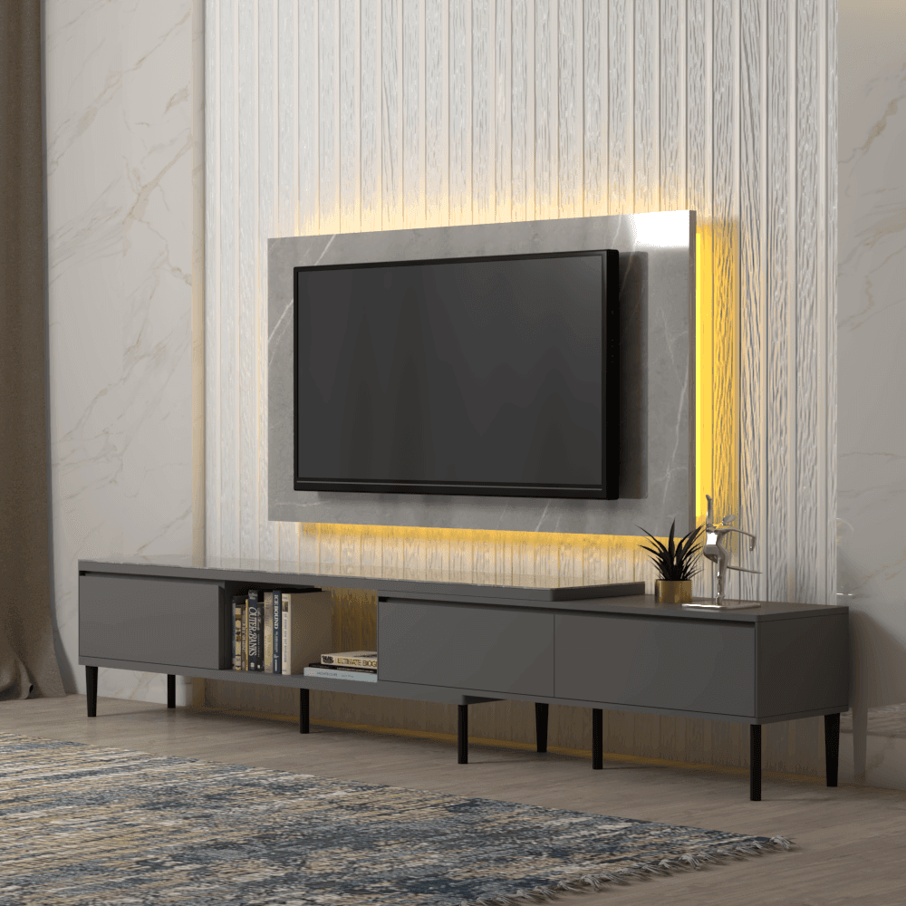 Aslan III Sintered Stone Extendable Tv Console Singapore