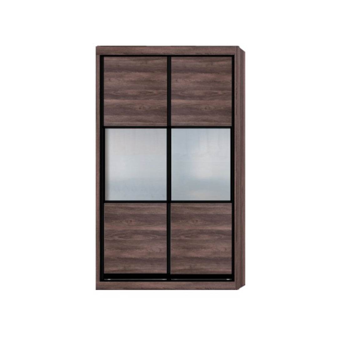 Audrey Modular Wardrobe (Dark Oak with Frosted Glass) Singapore