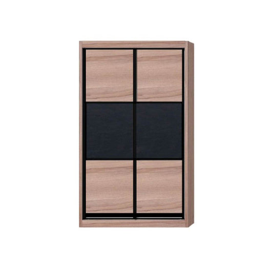 Audrey Modular Wardrobe (Light Oak with Black Glass) Singapore