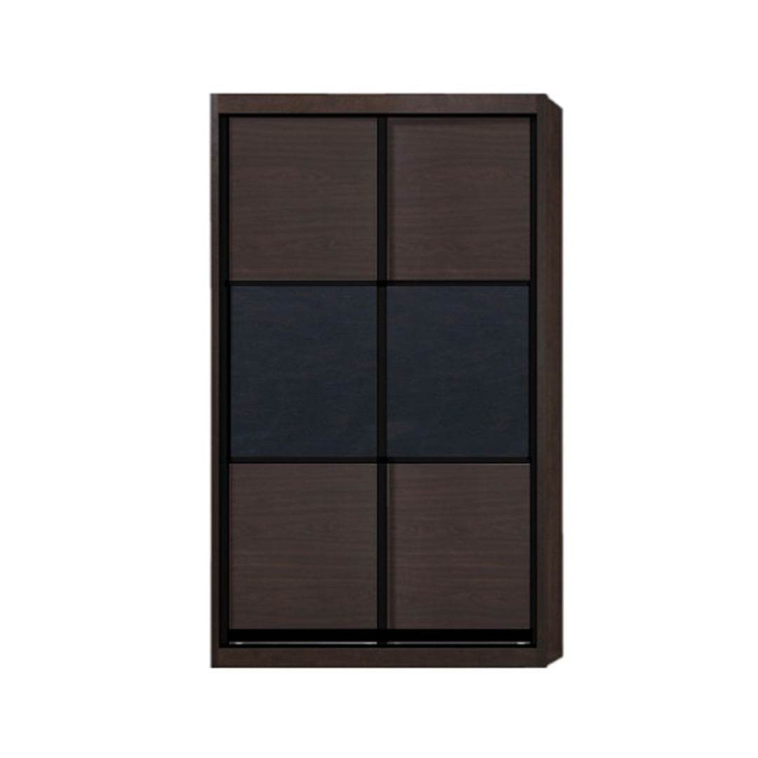 Audrey Modular Wardrobe (Walnut with Black Glass) Singapore