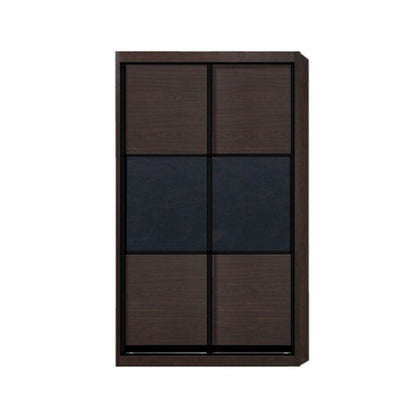 Audrey Modular Wardrobe (Walnut with Black Glass) Singapore