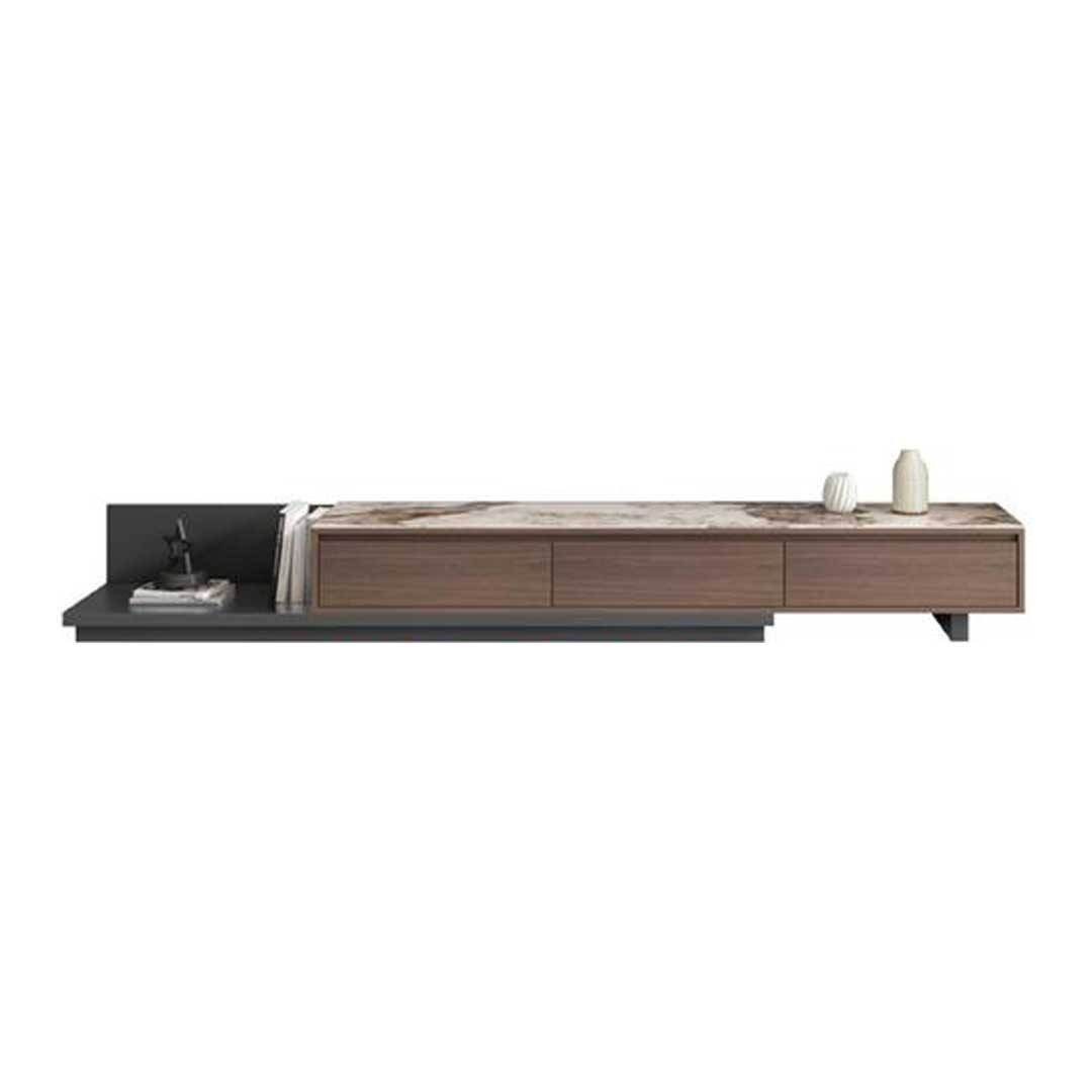 Azeriel Glossy Sintered Stone Extendable Tv Console Singapore