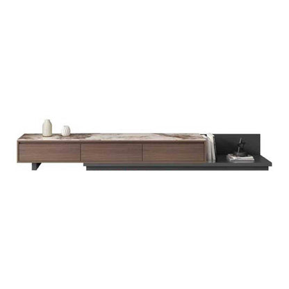 Azeriel Glossy Sintered Stone Extendable Tv Console Singapore