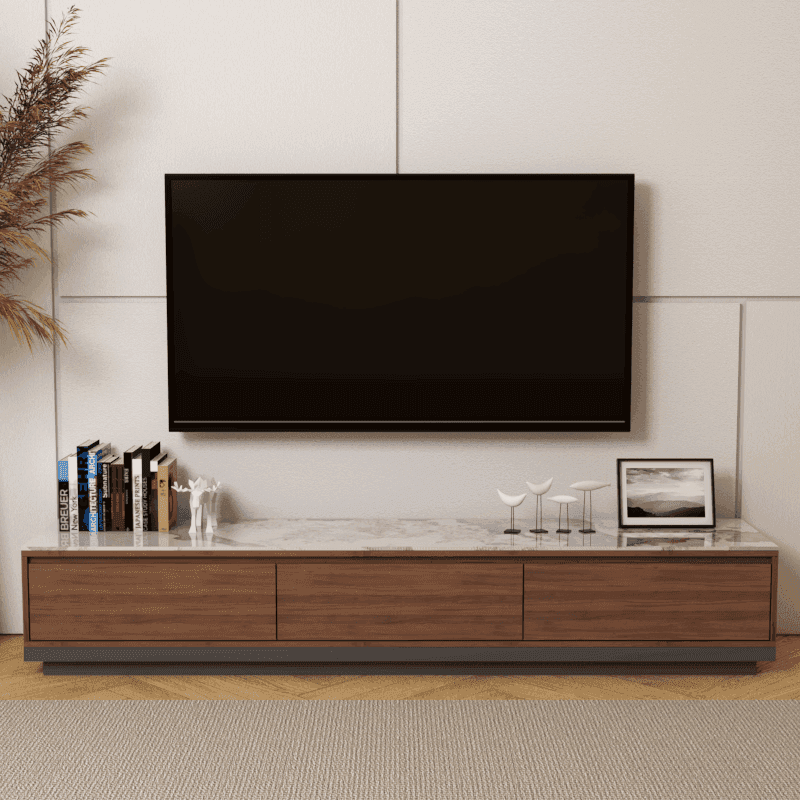 Azeriel Glossy Sintered Stone Tv Console Singapore