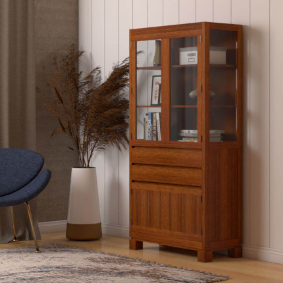 Bardon Teak Wood Display Cabinet Singapore