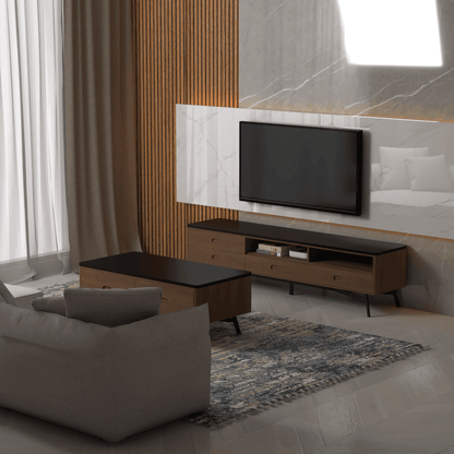 Bellevue Lava Stone TV Console Singapore