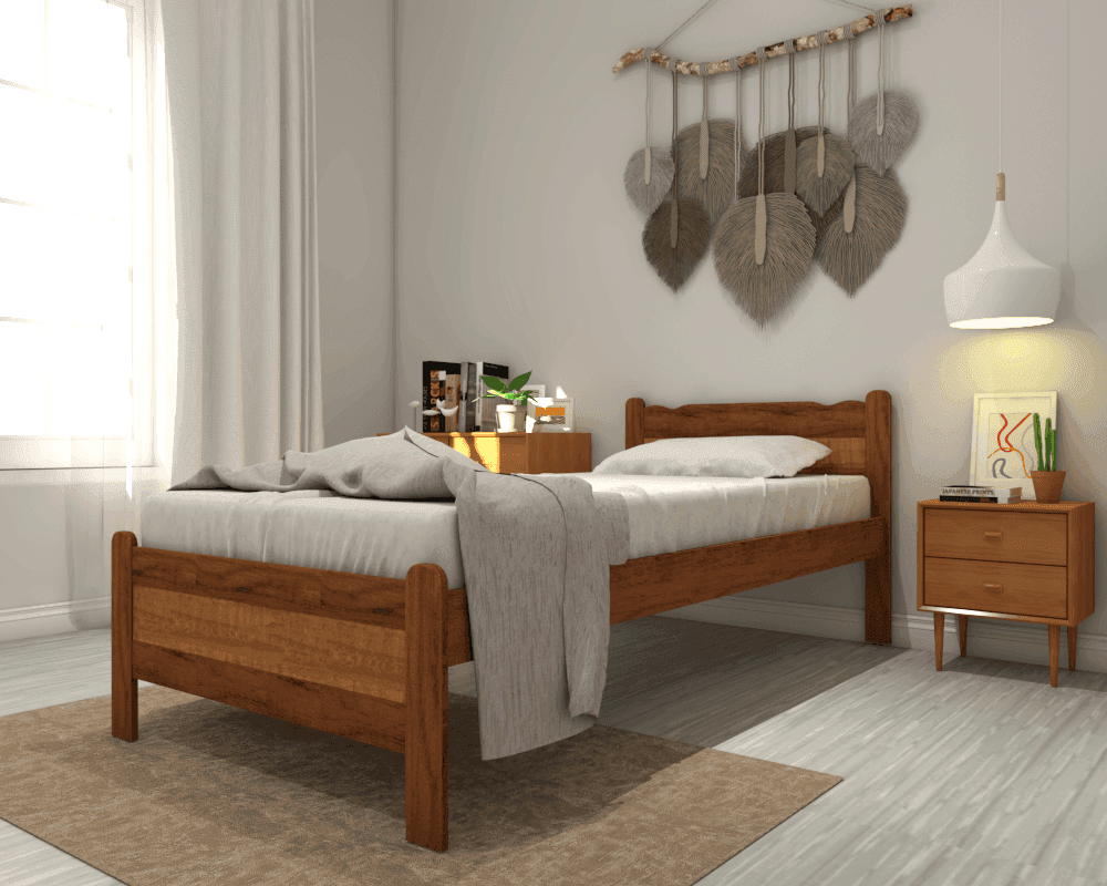 Blakey Wooden Bed Single Singapore