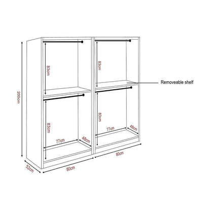 Borese 4 Open Door Wardrobe Singapore