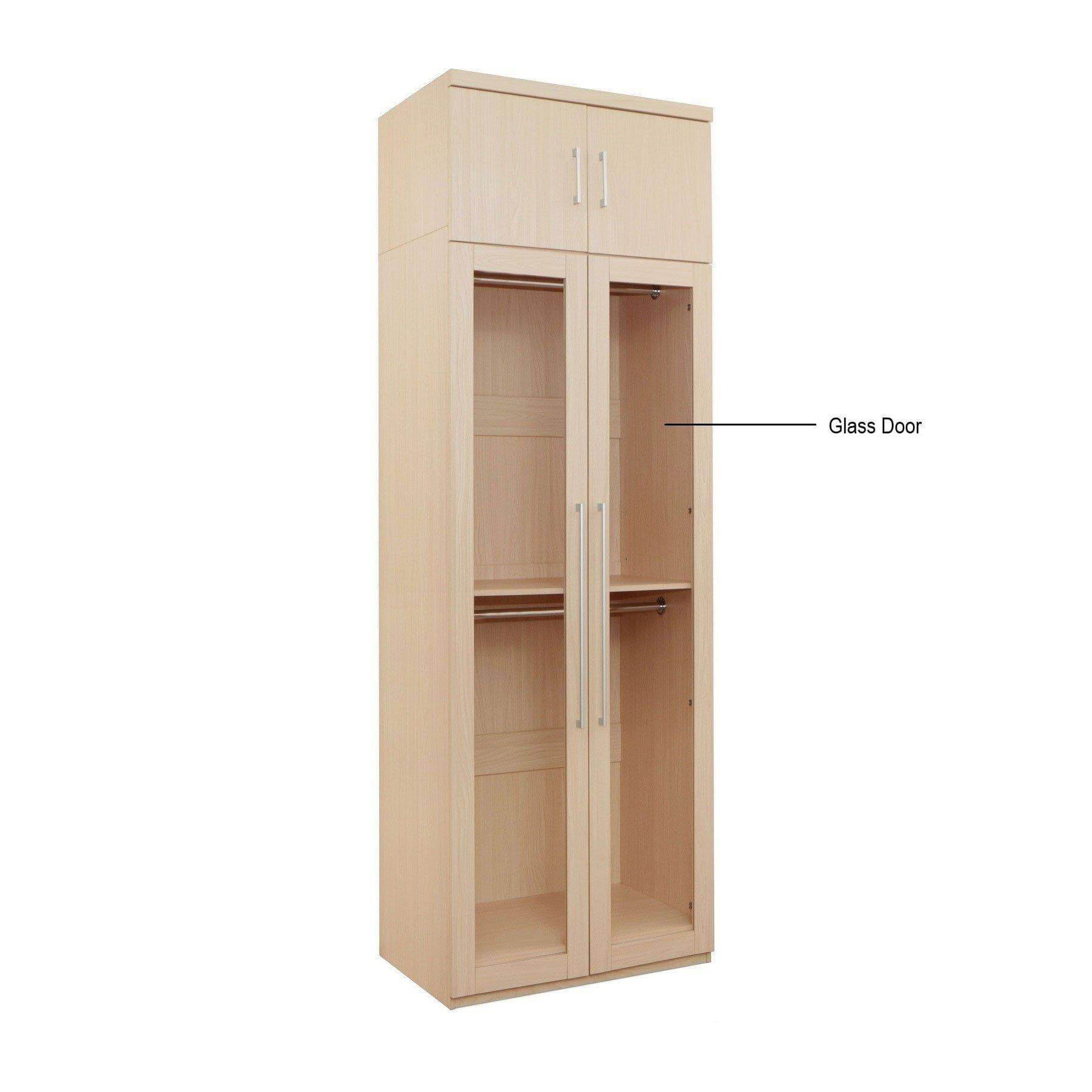 Borese Glass Open Door Wardrobe with Top Singapore