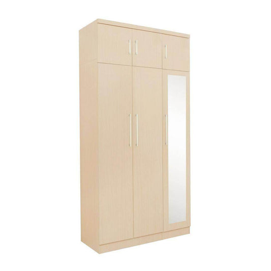 Borese Mirror 3 Open Door Wardrobe with Top Singapore