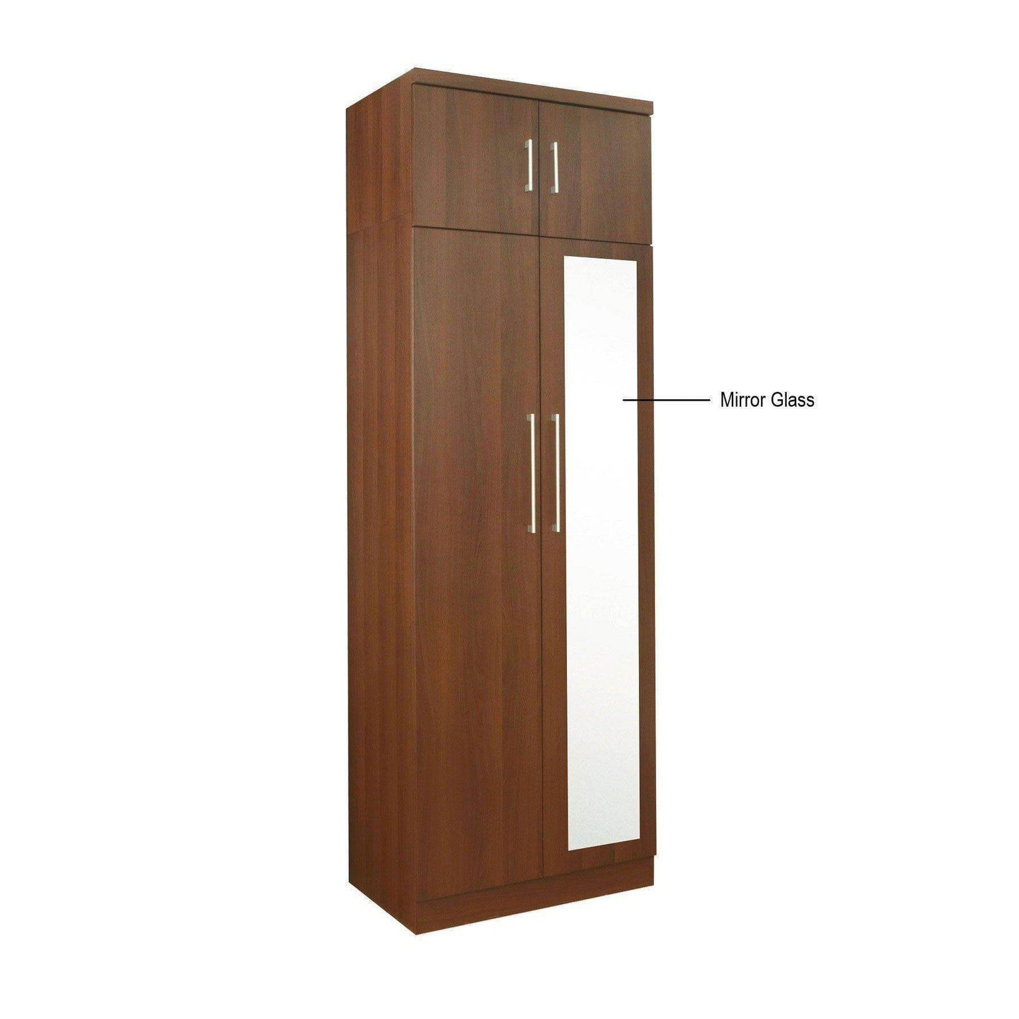 Borese Mirror Open Door Wardrobe with Top Singapore