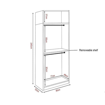 Borese Open Door Wardrobe With Top Singapore