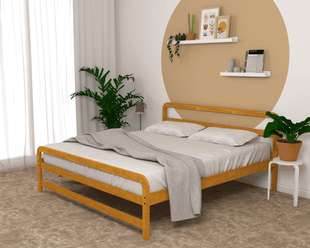 Brenten Wooden Bed - King Singapore