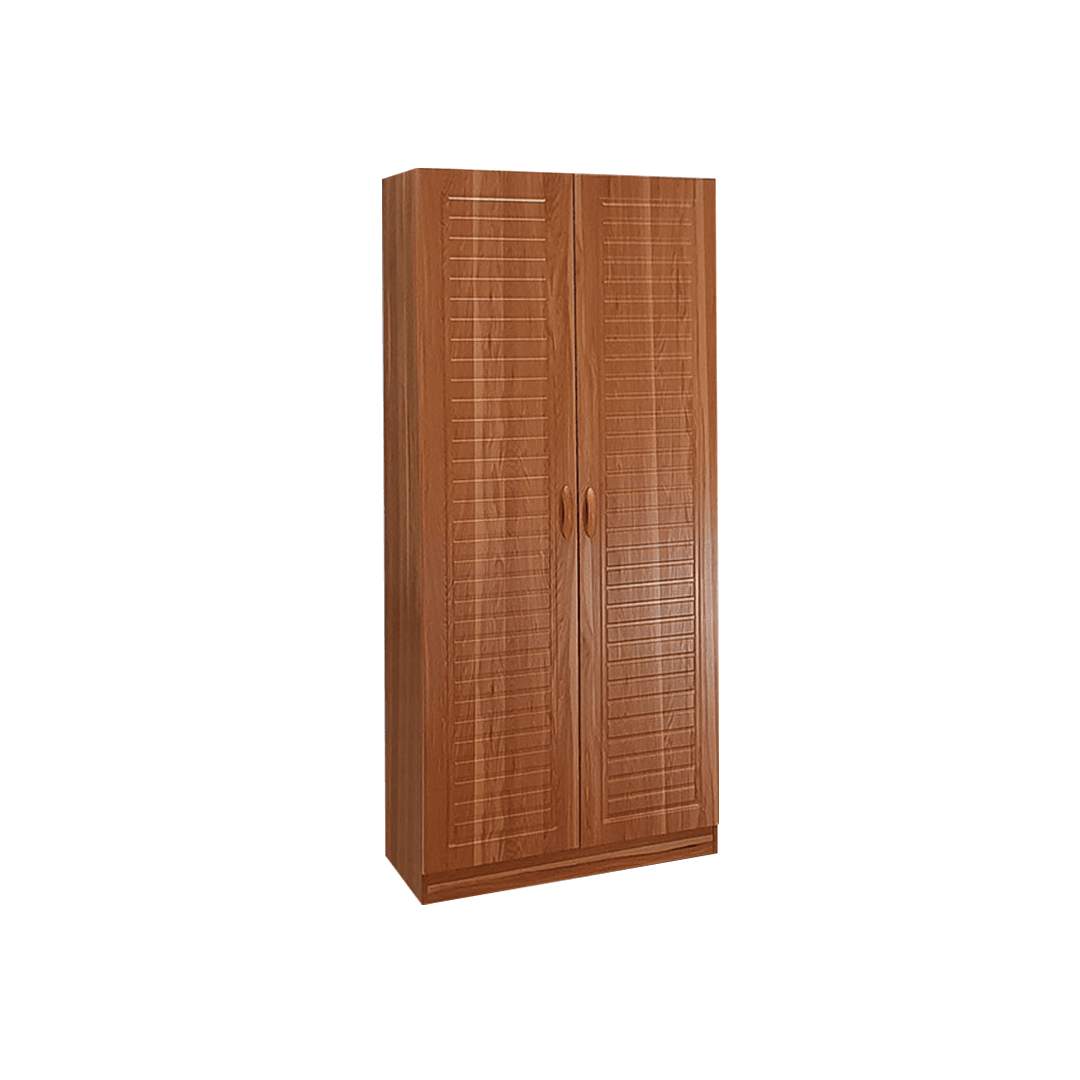 Cade Tall 2 Door Shoe Cabinet in Brown Singapore