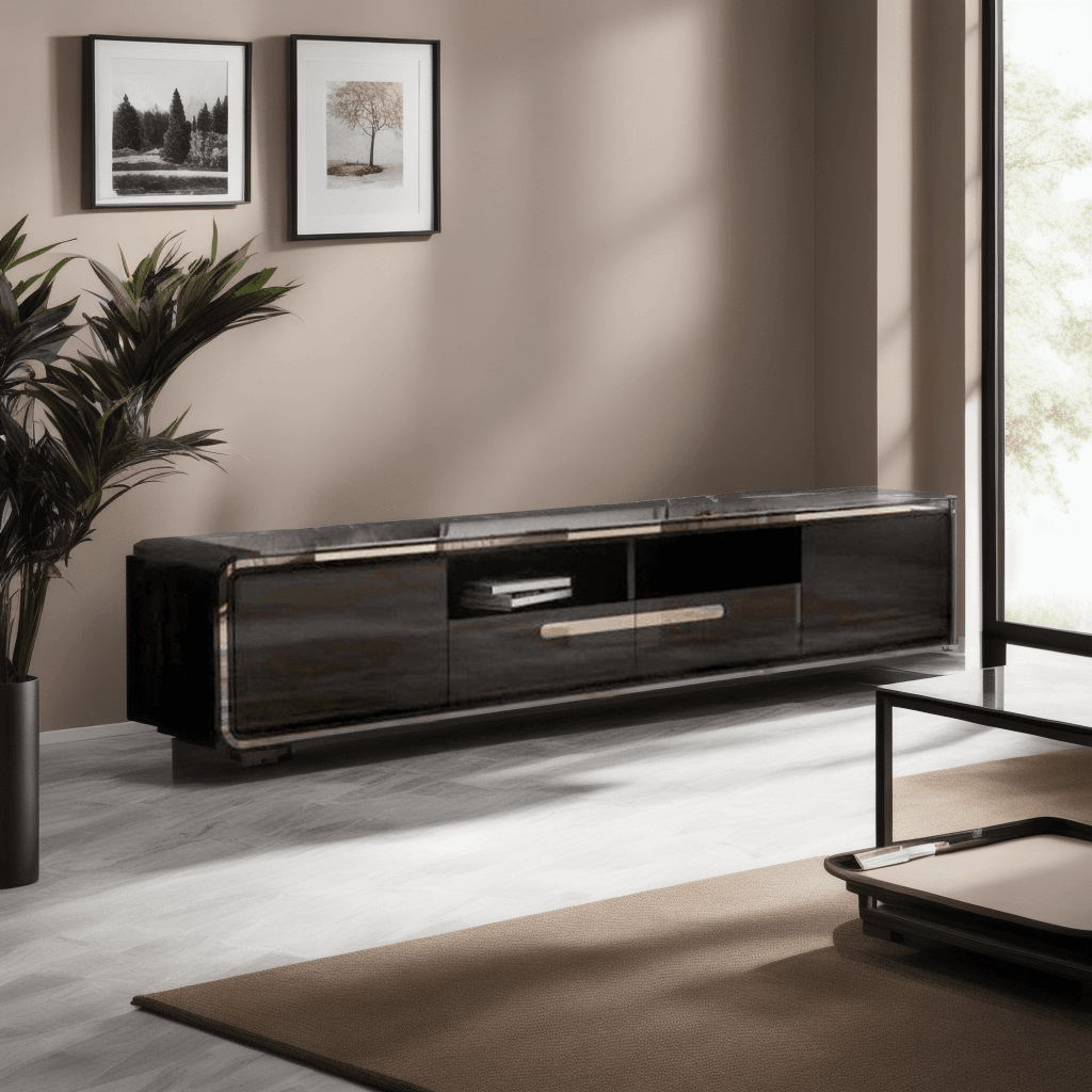 Carlen Gloss Black TV Console Singapore