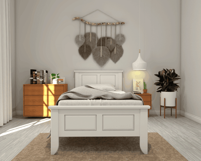 Carleton White Wooden Bed Singapore