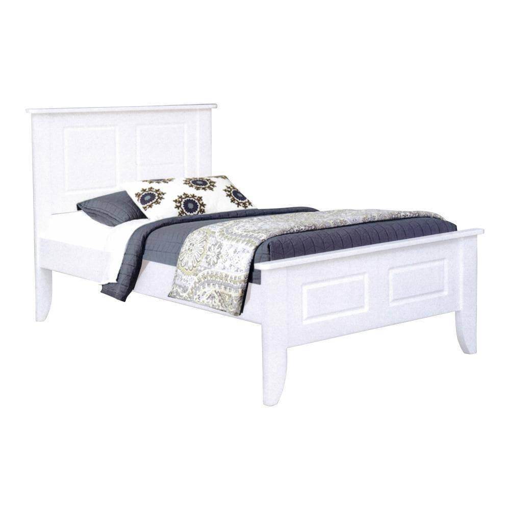 Carleton White Wooden Bed Singapore