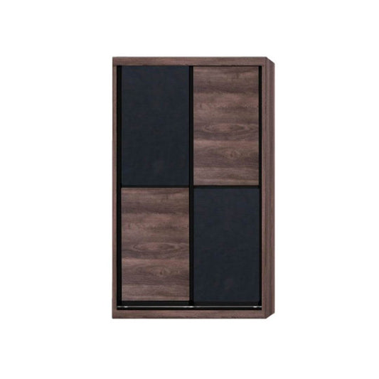 Caroline Modular Wardrobe (Dark Oak with Black Glass) Singapore