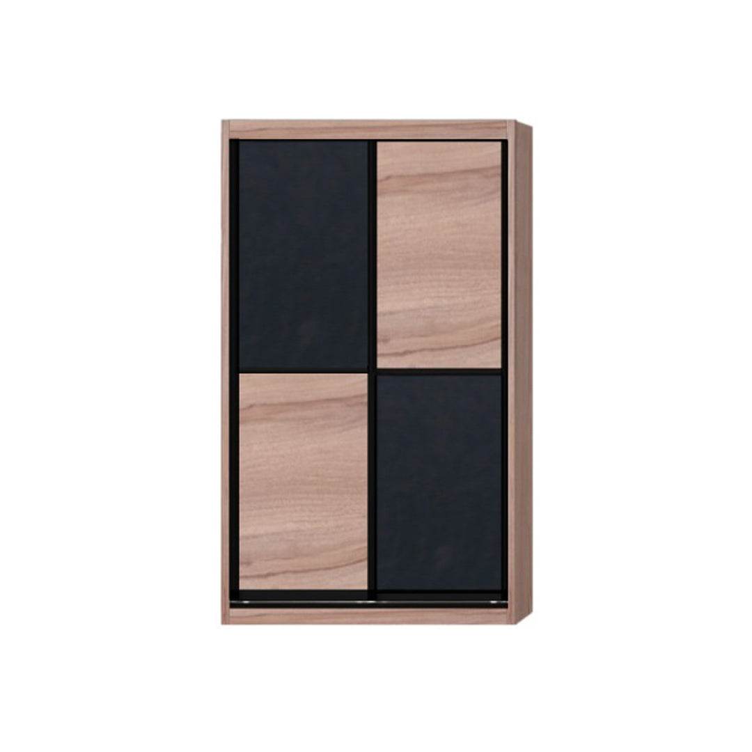 Caroline Modular Wardrobe (Light Oak with Black Glass) Singapore