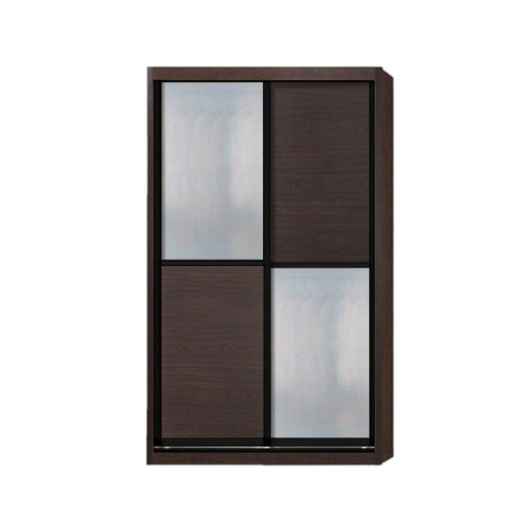 Caroline Modular Wardrobe (Walnut with Frosted Glass) Singapore