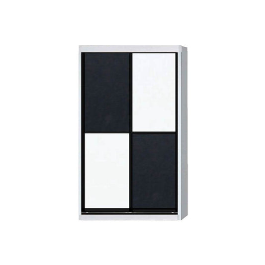 Caroline Modular Wardrobe (White with Black Glass) Singapore