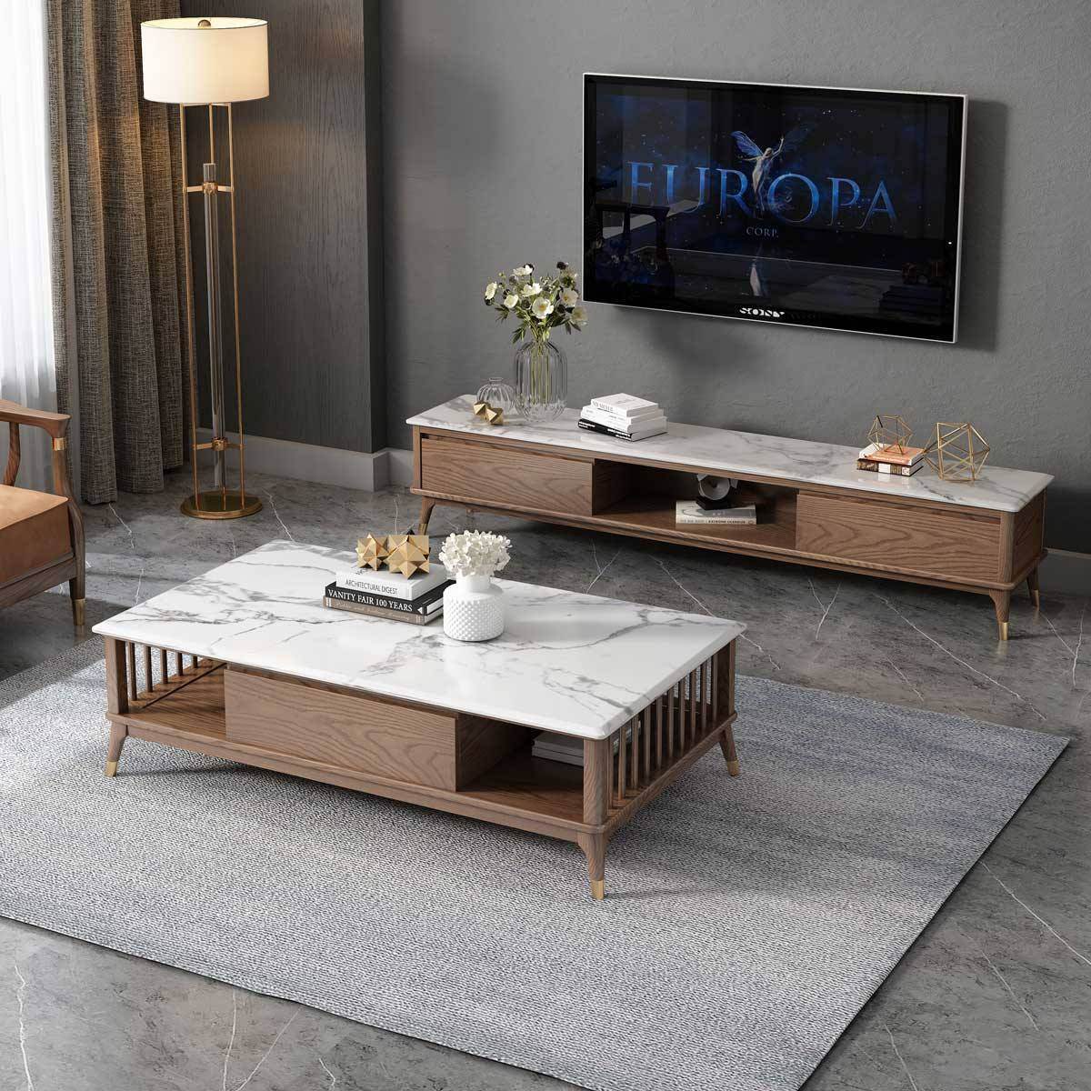 Caspian Ash Wood Coffee Table Singapore