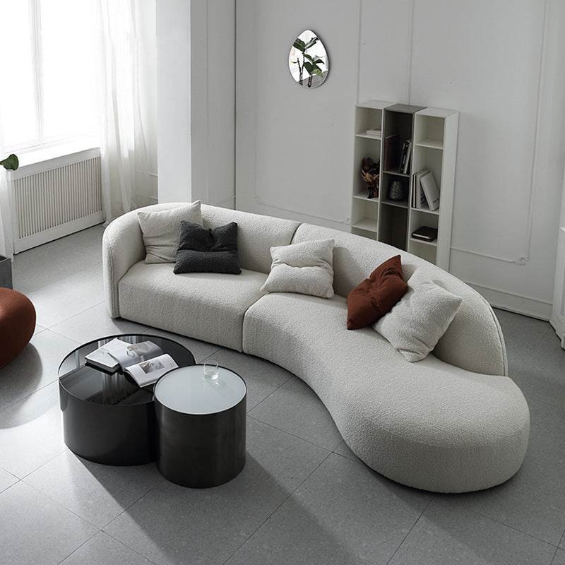 Cedar Boucle Fabric Sofa in Light Grey Singapore