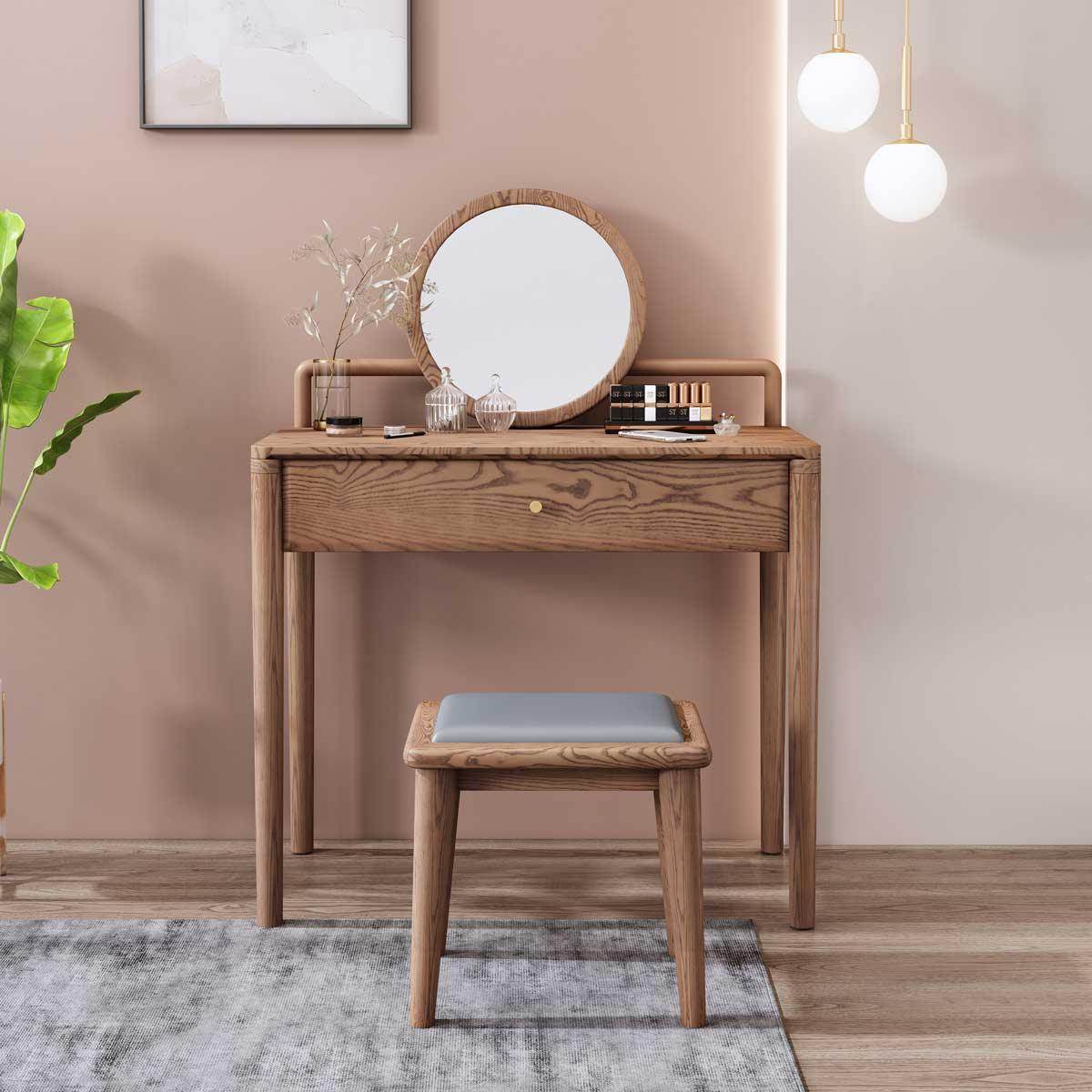 Chanise Ash Wood Dressing Table Singapore