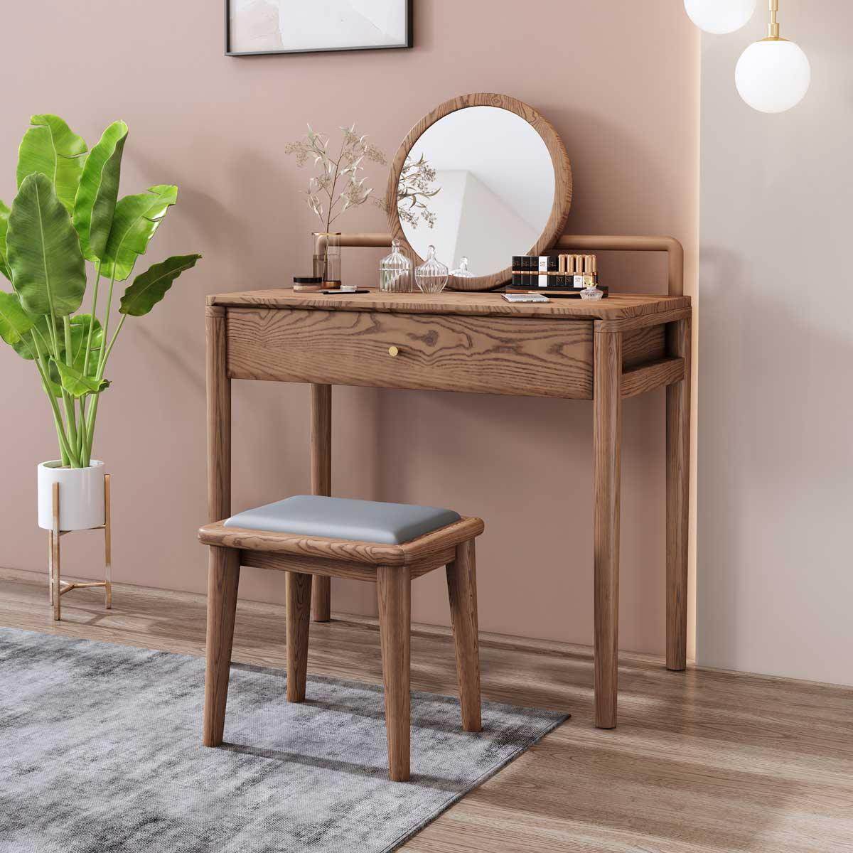 Chanise Ash Wood Dressing Table Singapore